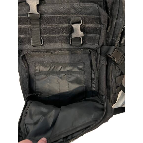 Generic Black Canvas Tactical Backpack - Picture 3 of 5